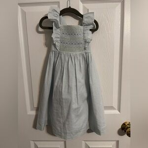 Edgehill Smocked Striped Baby Blue Dress (4T)